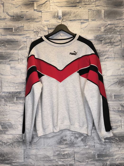 Bluza Puma Vintage Logo Szara Haft Lata 90s