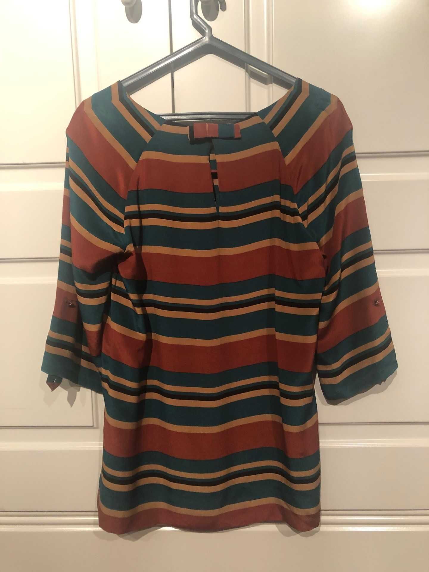 blusa de seda às riscas marca MASSIMO DUTTI  40