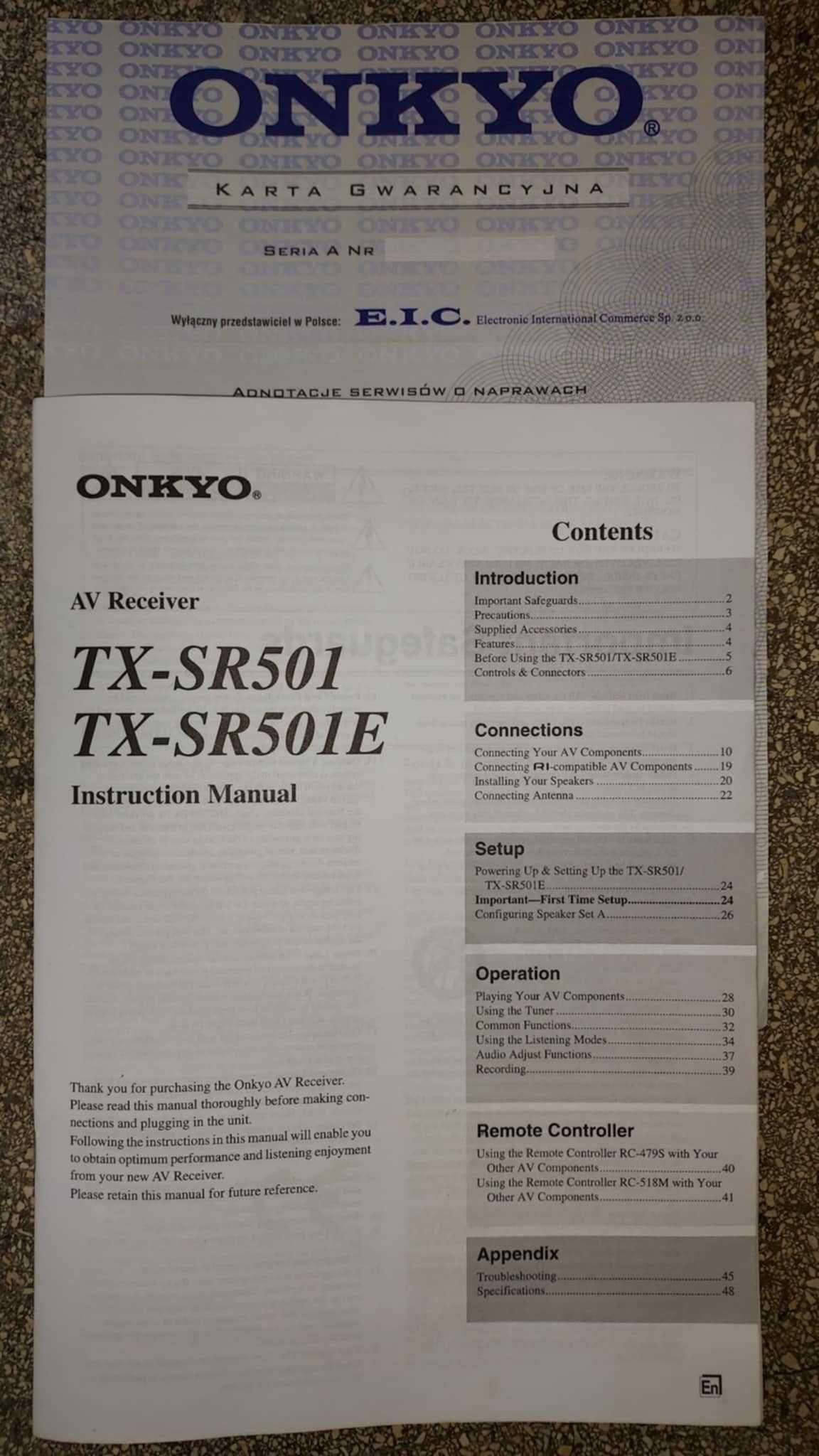 Amplituner kina domowego ONKYO TX-SR501E