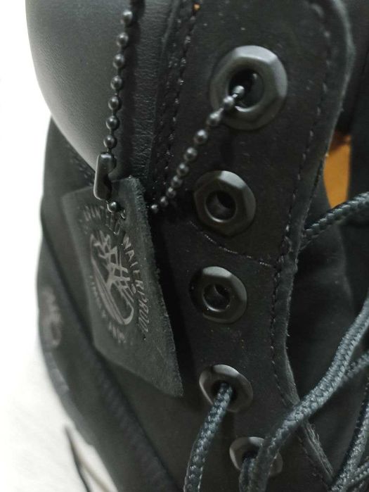 Timberlend premium 6 in waterroof boot black nubuck