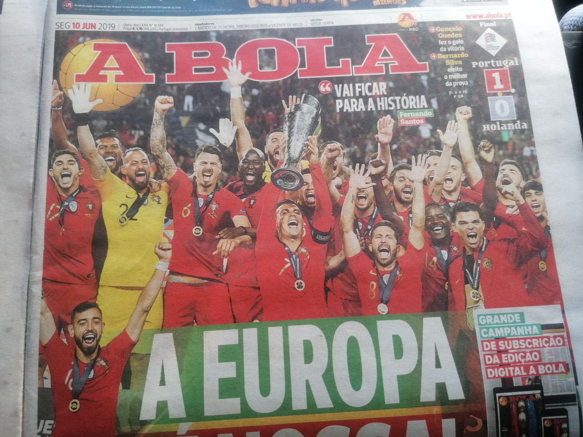 Jornal a Bola do Euro 2016 e da Liga das Nações