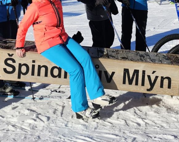 Spodnie narciarskie damskie L niebieskie