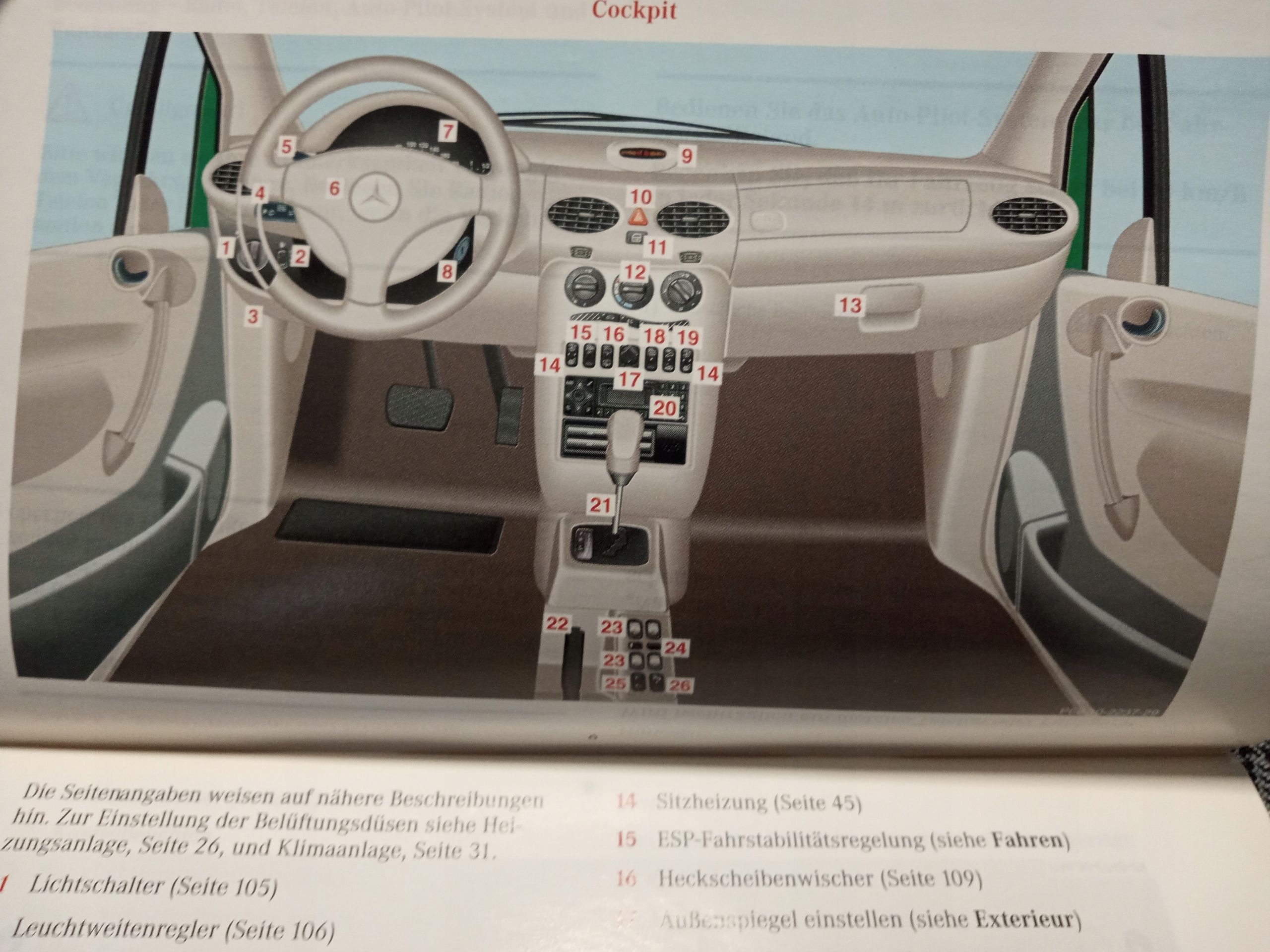 Mercedes A KLASA W168 Instrukcja Obsługi Książka 1999