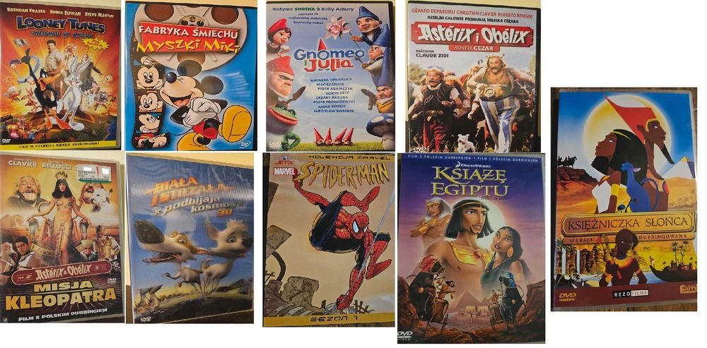 Komplet bajek dla dzieci - 9 filmów DVD
