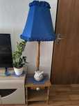 Piękna lampa PRL z oryginalnym abażurem