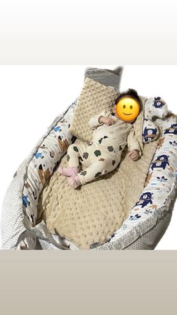 Кокон гніздечко ліжко для немовлят кокон для новорождённых