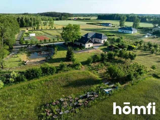 2 budynki, kort, sad, staw - gotowy biznes - blisko Suntago, CPK i S8