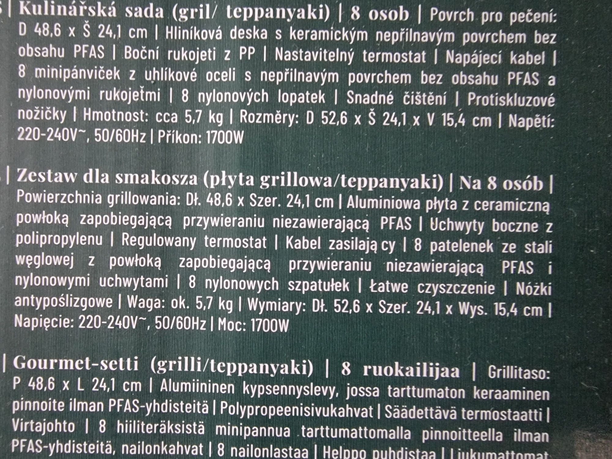 Grill elektryczny dla 8 osob