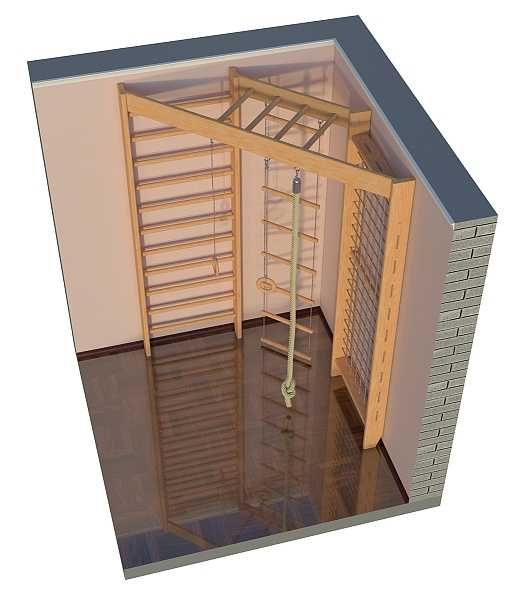 Спортивна стінка шведська  для дітей, куточок