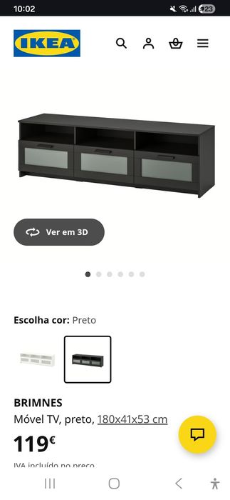 Movel de TV preto ikea