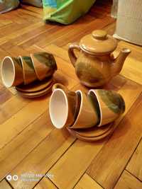Чайный глиняный сервиз на 6 персон