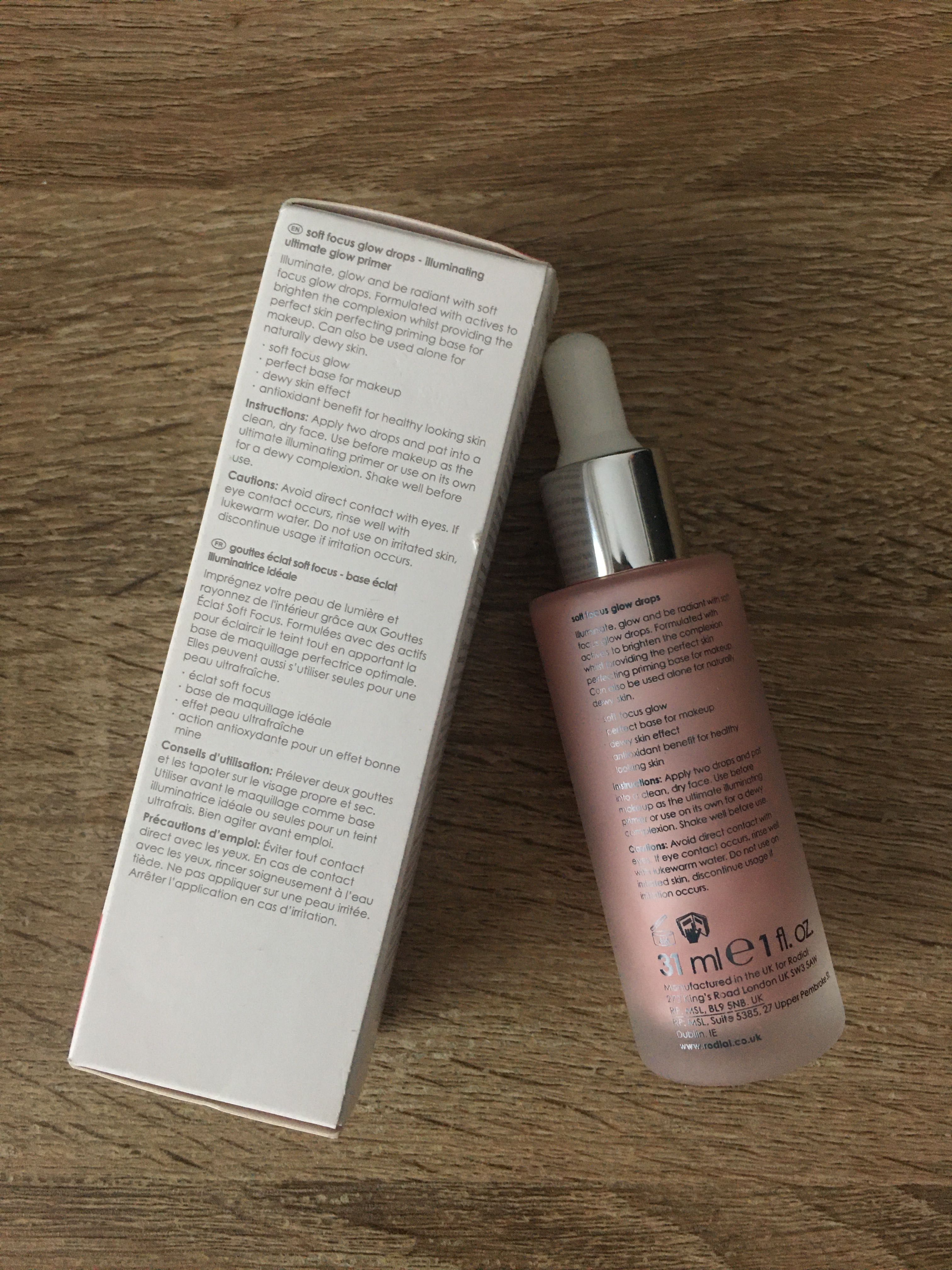 Rodial Soft Focus Glow Drops Primer Serum przeciwzmarszczkowe