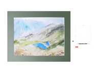 Obraz Ręcznie malowany +passe-partout Tatry Góry+antyrama