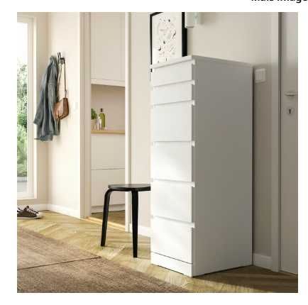 Vendo Cómoda c/6 gavetas, branco/vidro espelhado IKEA