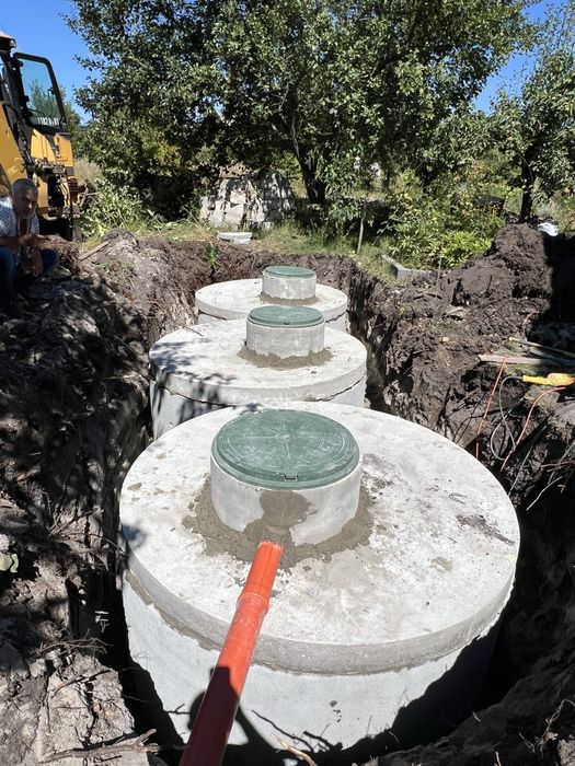 Септик під ключ Копка Каналізацій Траншей Кільця бетонні Вигрібні ями