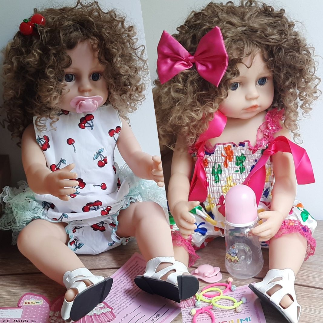 Оригинальные куклы реборн.Сестры близнецы 55 см.Тело полный силикон