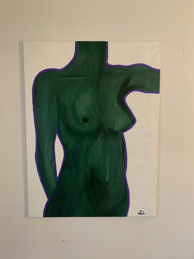 Obraz Akrylowy /Zielony/Fioletowy/Biały