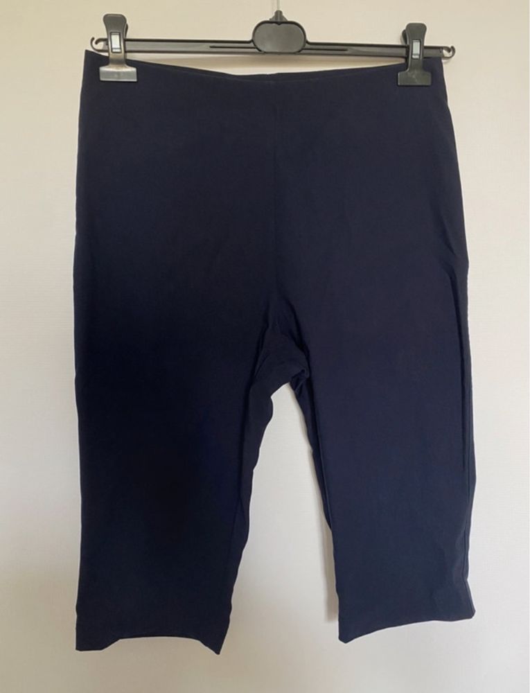 Granatowe spodnie 3/4 kolarki XL. Wiskoza