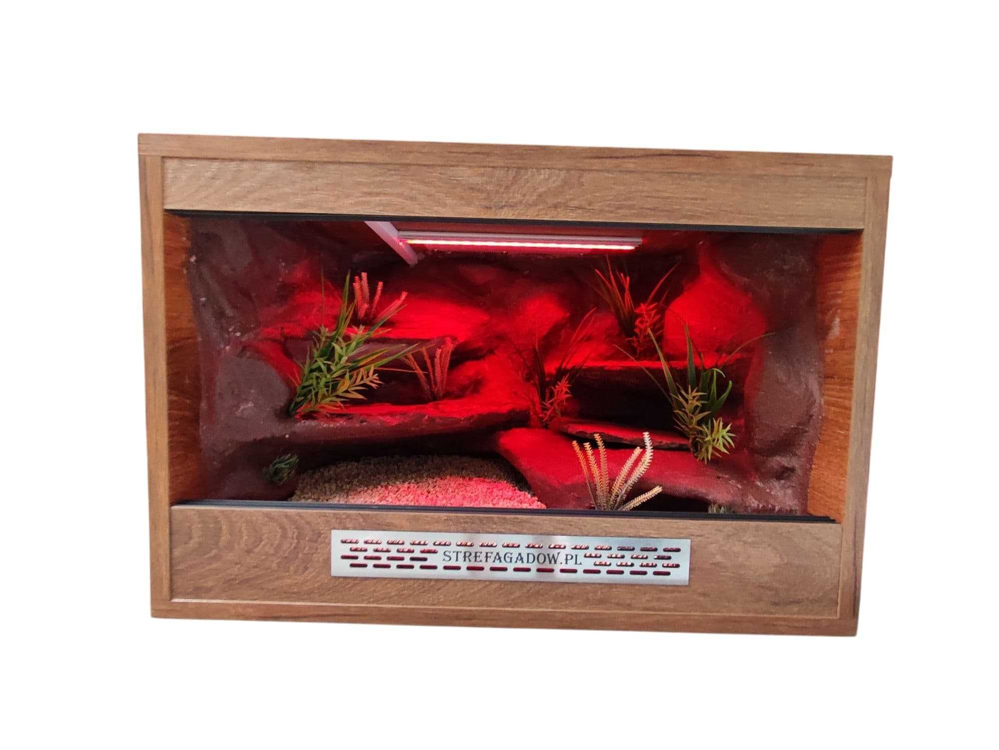 Terrarium pustynne nr741 60/40/40 dla gekona lamparciego DOSTĘPNE