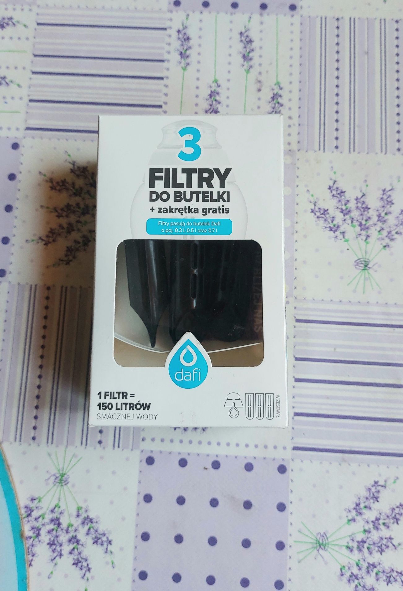 Dafi 3 filtry do butelki + nakrętka Nowe