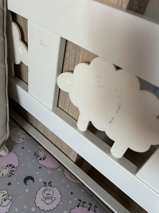 Łóżko Kritter 70x160 komplet łóżeczko ikea materac barierki