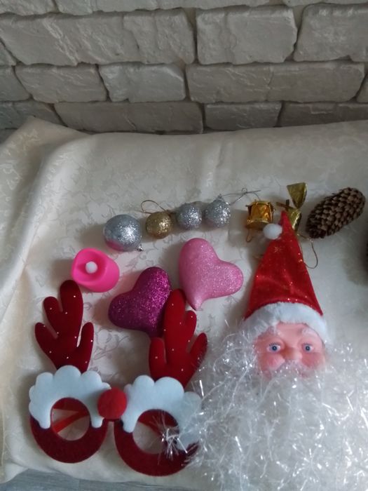 Новогодний лот игрушки маска свечка