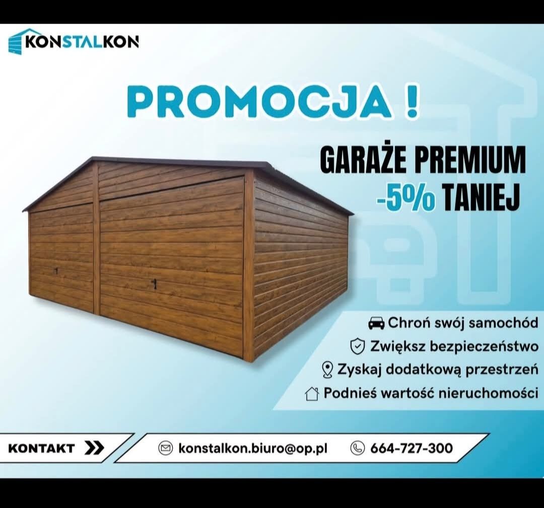 Mocny ! Garaż 3x5 szkielet ocynk GRATIS ! Szybki termin Cała Polska !
