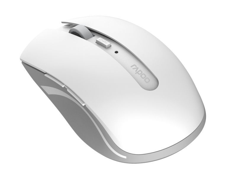 RAPOO Mysz Bezprzewodowa 2.4 GHz/Bluetooth 7200M optyczna Biała OUTLET