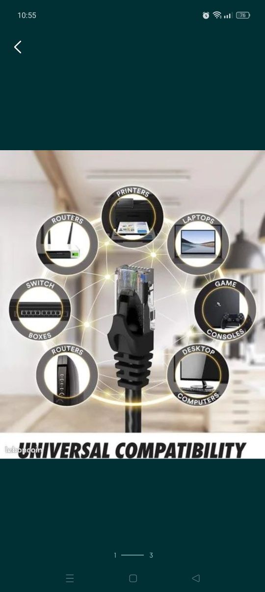 Kabel sieciowy RJ45 o długości 15 m