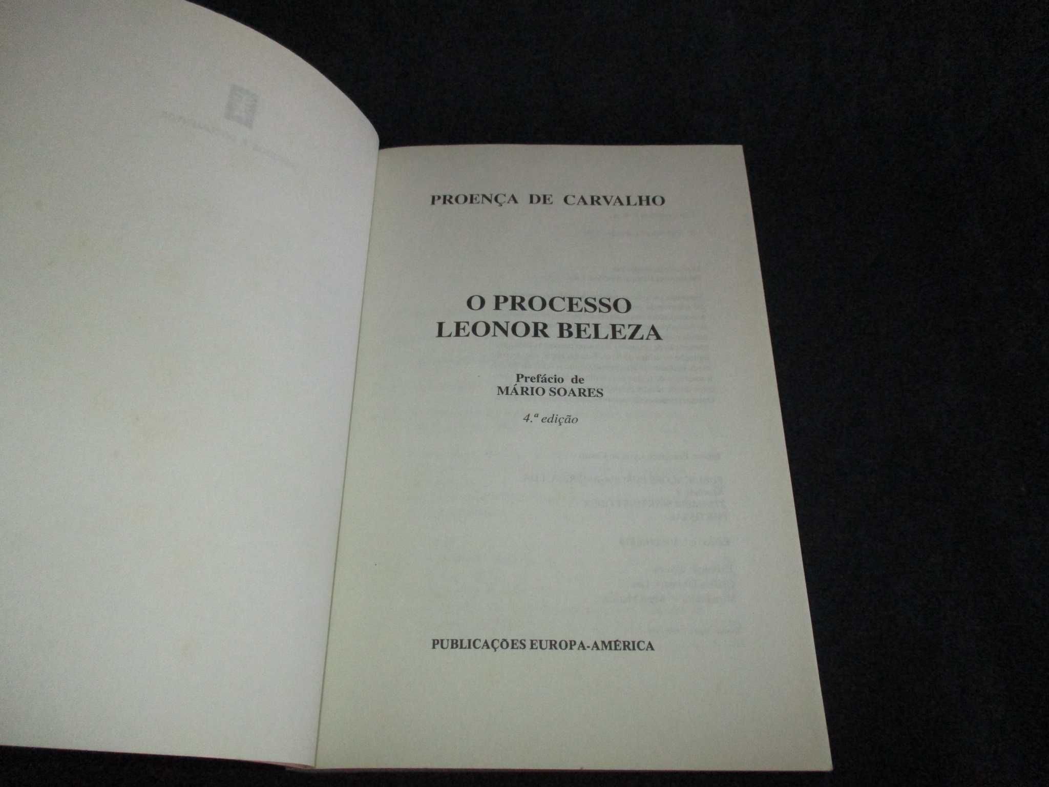 Livro O Processo Leonor Beleza Proença de Carvalho