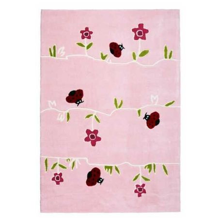 DUŻY dywan dla dziewczynki różowy w kwiatki Happy Rugs 190x290 cm