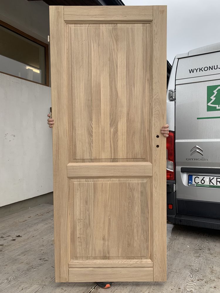 Drzwi drewniane LITE dębowe OD RĘKI 88x205 na każdy wymiar