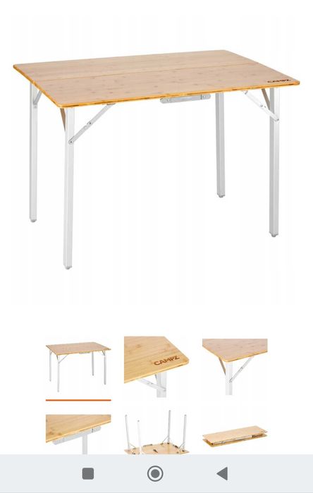 Nowy stół turystyczne Campz Bambo Table 100x72x70 cm wyprzedaż
