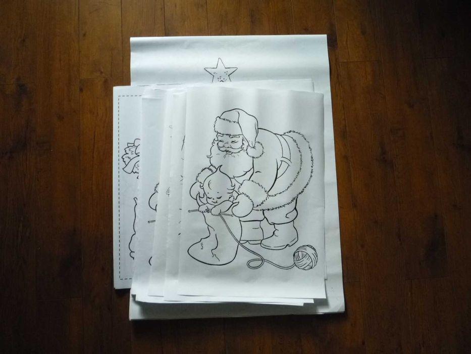 30 sztuk Mikołaj Święta Choinka Kolorowanki wielkiego formatu XXL