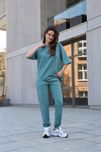 Жіночий літній костюм Maya футболка та штани двонитка XS-XXL