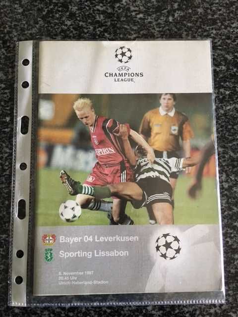 Futebol-Programas de Jogo Oficiais- Sporting - Liga dos Campeões 97/98