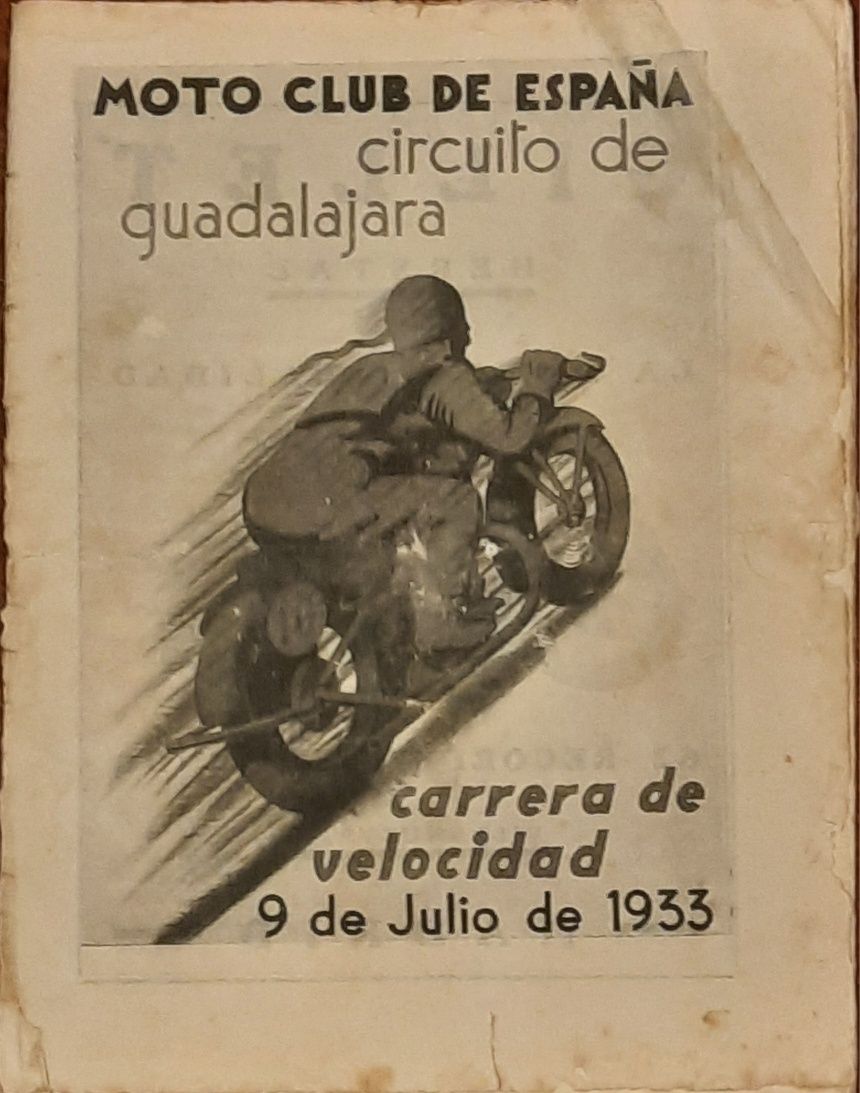 Programa corrida motos Guadalajara 1933