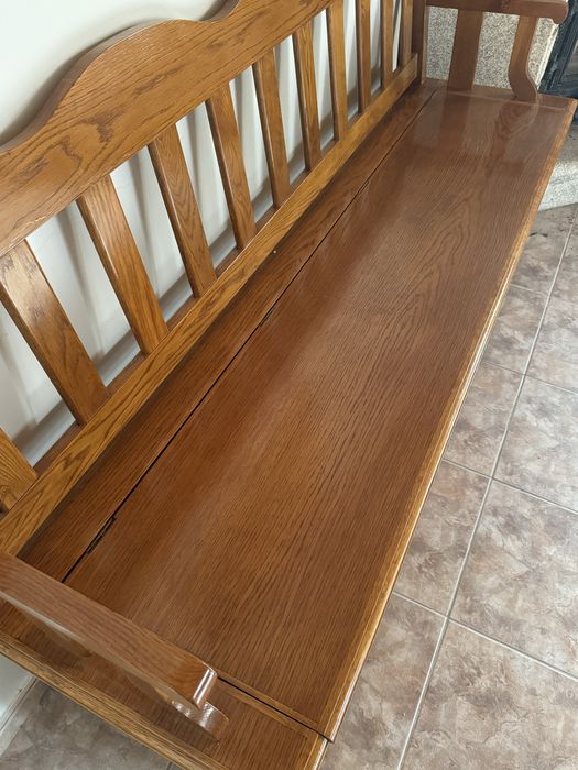 Arca banco em madeira maciça - 2 m de comprimento, 58 cm de largura