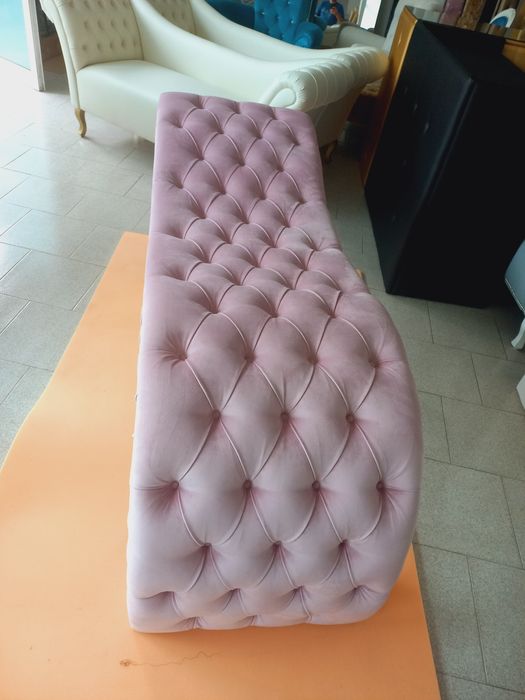 Marquesa para estética, capitonê veludo, 170x60cm rosa