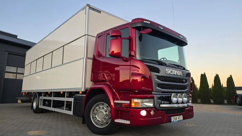 Scania P280 Euro 6 4x2 kurierka regulowany kontener 18 palet super stan niski przebieg! godna uwagi!  piękna! świeży import!