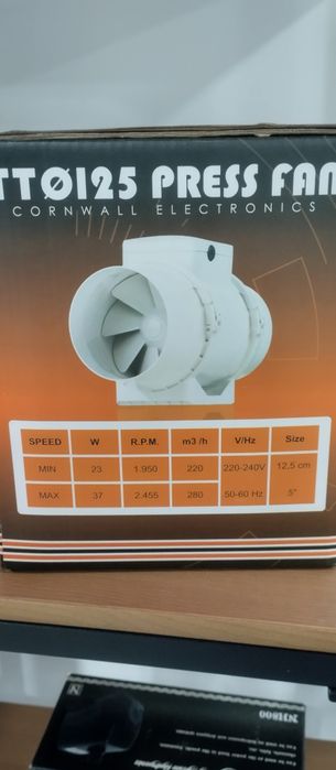 Extratores de Ar Cornwall Electronics 2 Vel. 100e125mm
