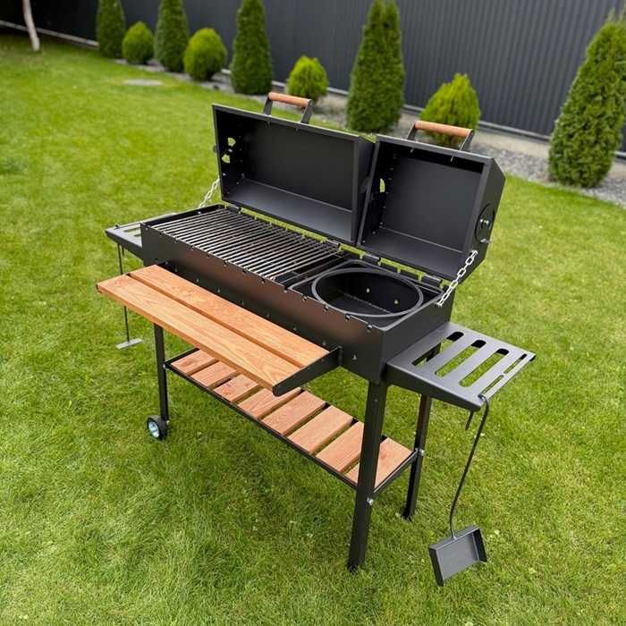 ГАРАНТІЯ! 5 мм жаровня! Мангал з двома кришками! Решітка в комплекті!