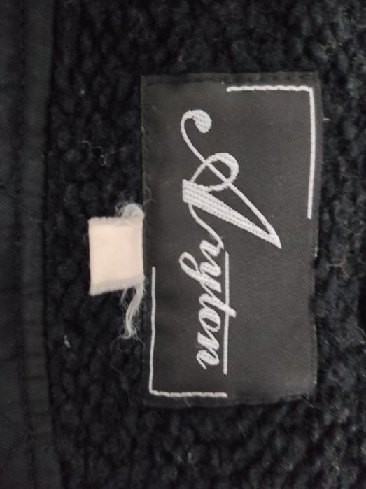 Kurtka Aryton czarna baranek bukle buckle kaptur wełna 36 38