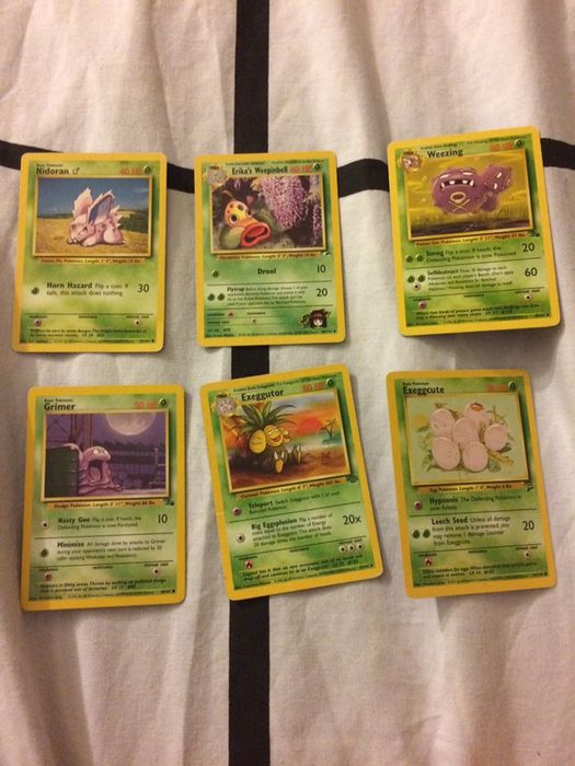 Starsze karty typ rośpinny w idealnym stanie z 1995 roku