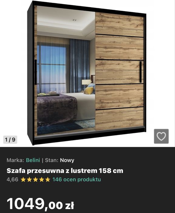 REZERWACJA Szafa przesuwna dwudrzwiowa