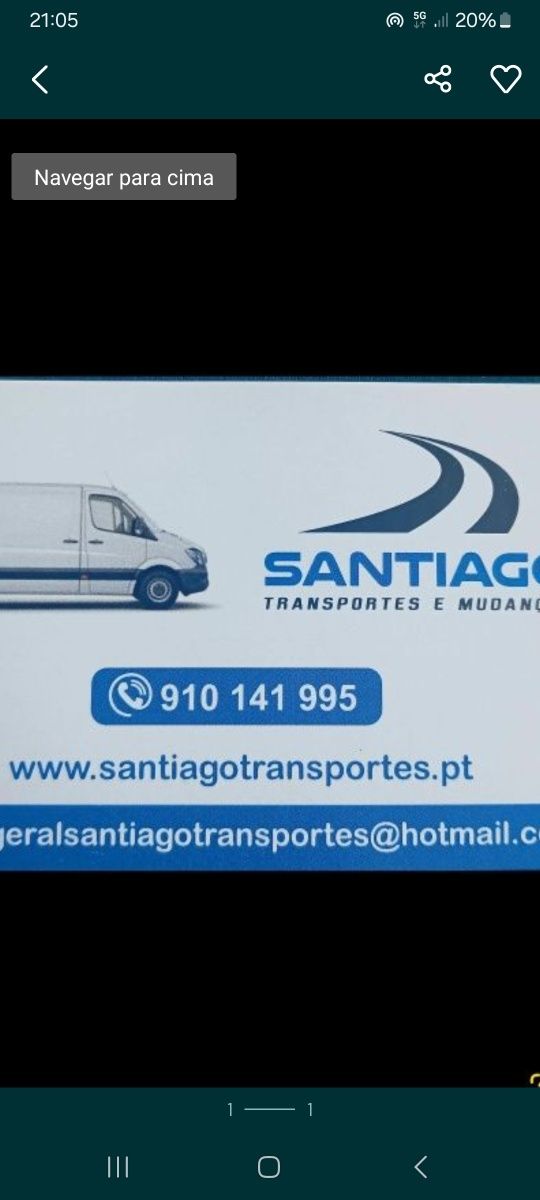 Mudanças e transportes