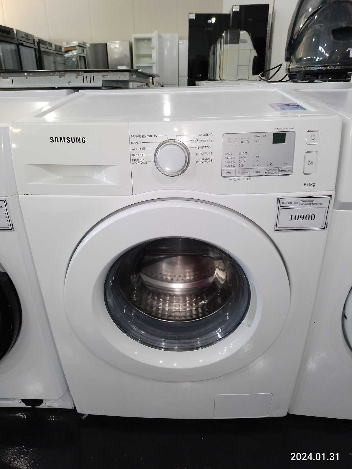 Стиральная машина узкая 40 см Самсунг Samsung WW60J3083LW, 6 кг, белая