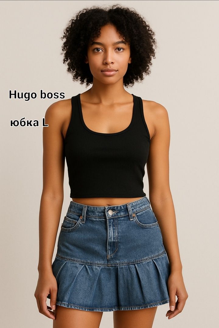Hugo boss  джинсовая юбка оригинал л