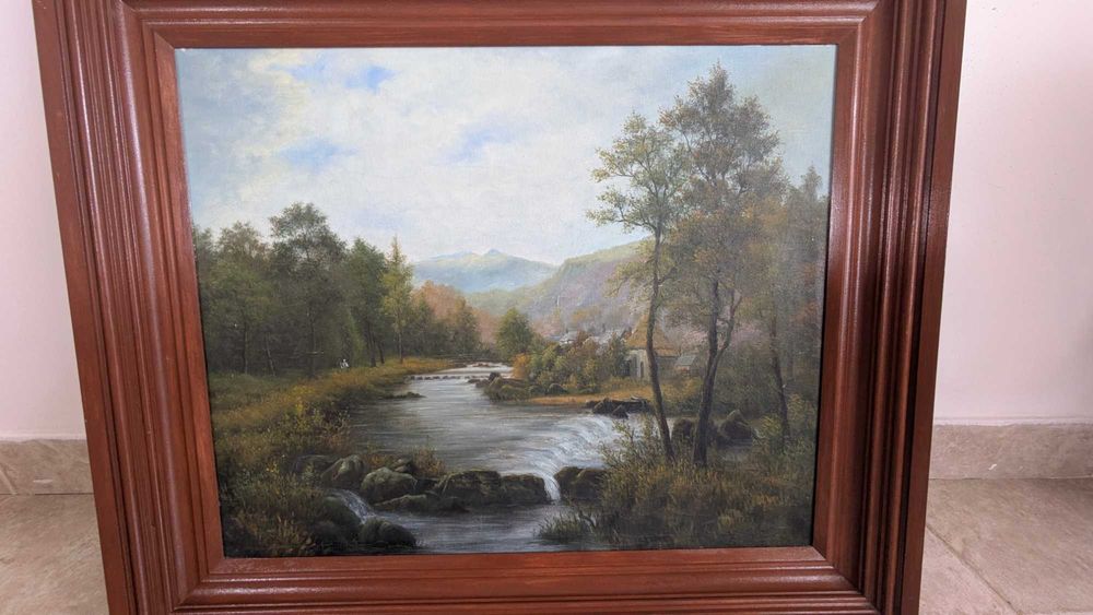Obraz rzeka i natura 40 letni.