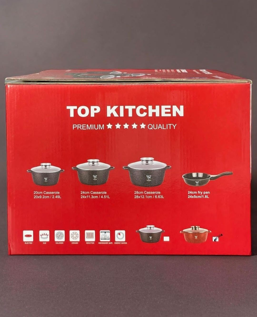 Набор кастрюль с крышками Top Kitchen 7 предметов.